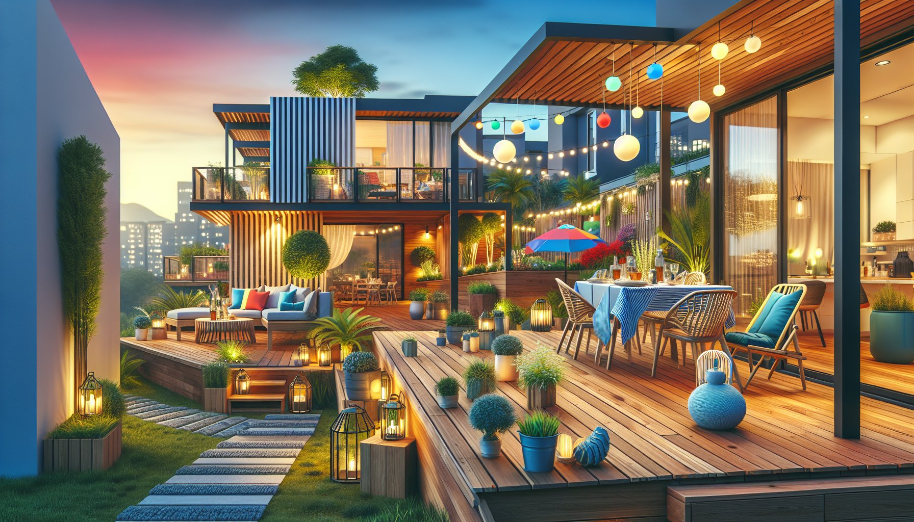 Composite decking options for outdoor living spaces, focusing on sustainable materials for year-round enjoyment.