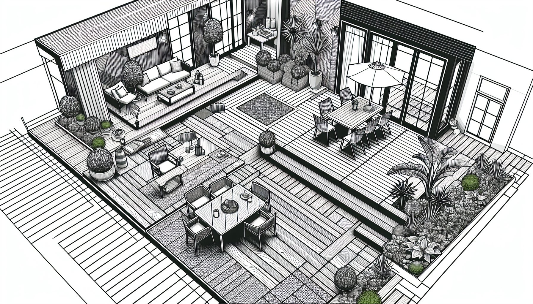 Cost-effective deck installation ideas using budget-friendly materials like pressure-treated wood and composite options for outdoor spaces.