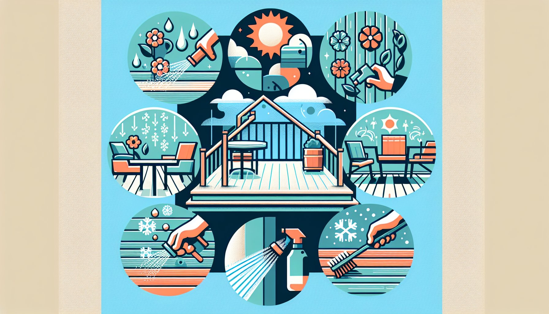 Tips for maintaining a Trex deck with eco-friendly cleaning and seasonal care for custom deck solutions.