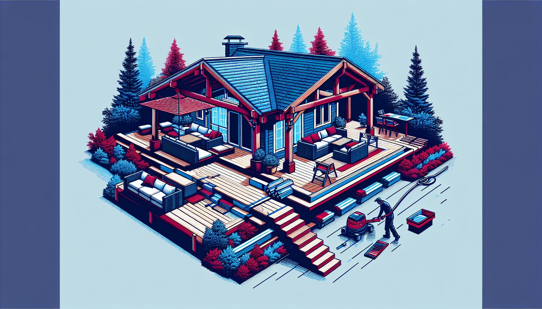 Ultimate guide to deck installation for creating custom outdoor sanctuaries with sustainable materials and innovative design in 2025.