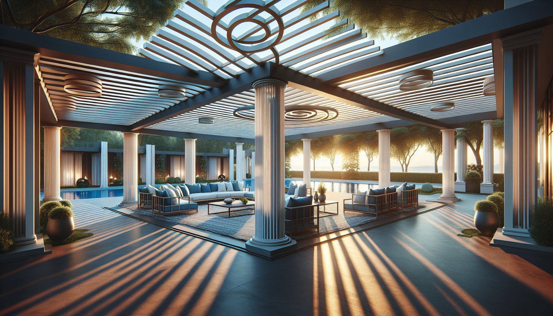 Stylish custom pergola enhancing outdoor living spaces with elegant shade solutions for 2025.