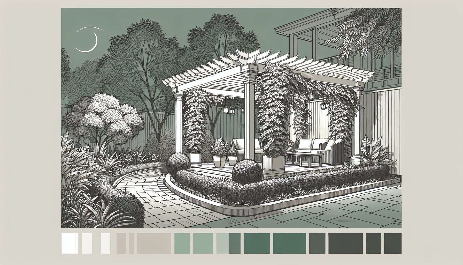 Nine creative pergola landscaping ideas to enhance curb appeal and customize outdoor spaces with eco-friendly designs.