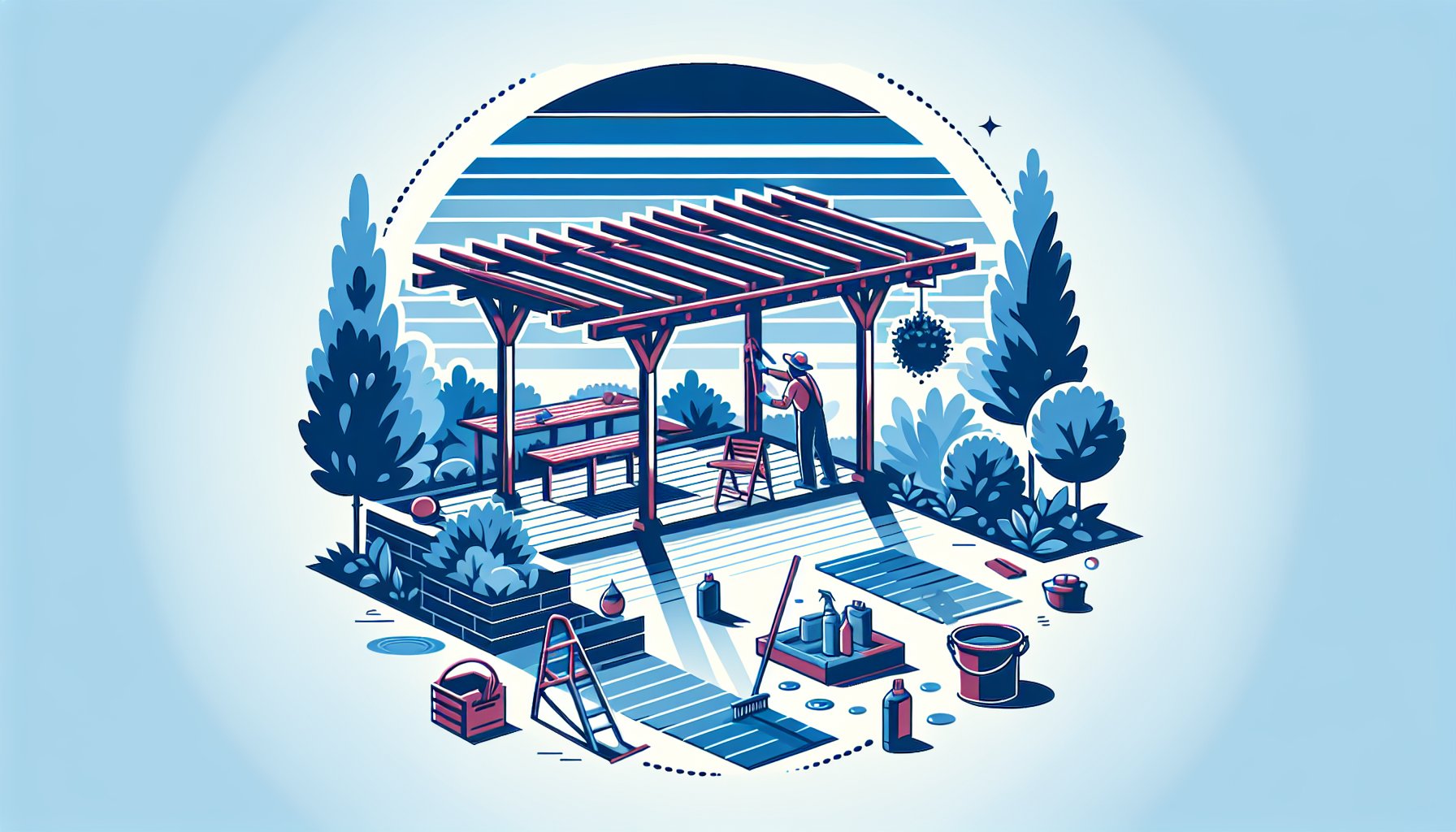 Pergola maintenance tips for 2025: seasonal cleaning, weatherproofing, and enhancing outdoor aesthetics with louvered roofs.