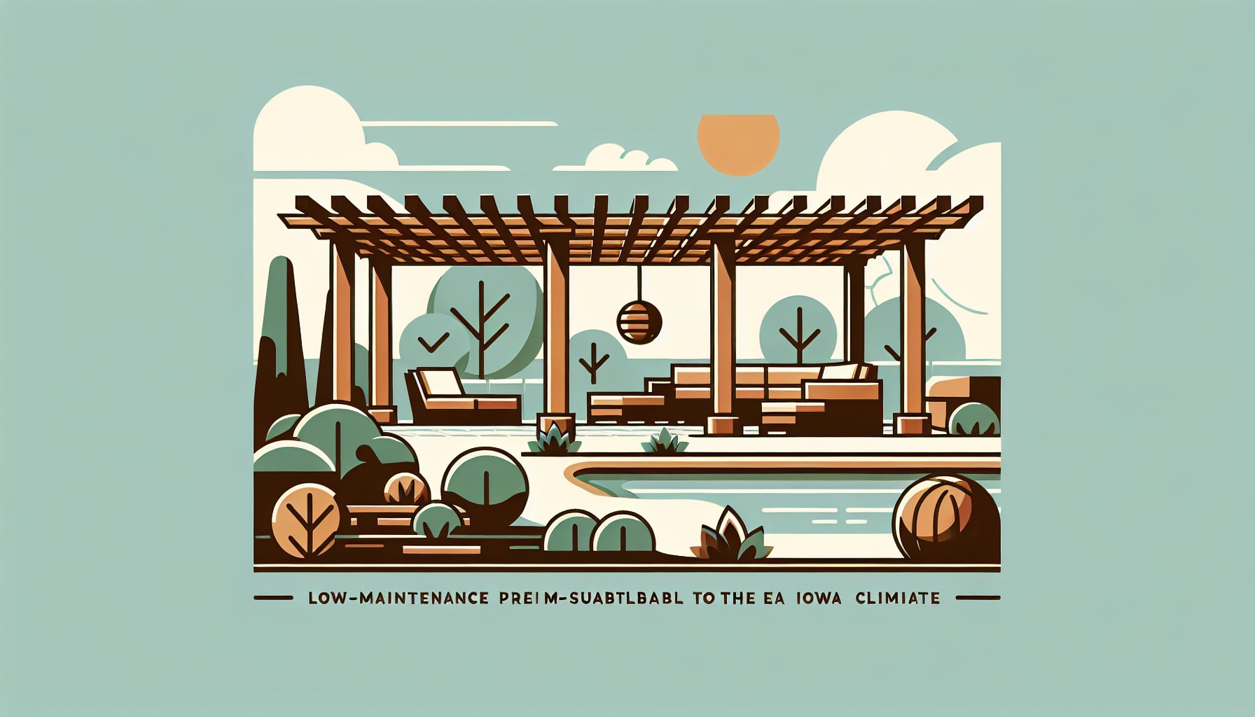 Guide to selecting pergola materials for outdoor living, featuring Iowa climate tips and low-maintenance options by Custom Decks LLC.