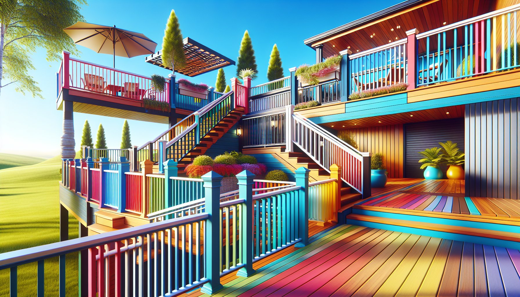 Comparison of wood, metal, and composite deck railing systems for outdoor living design choices.