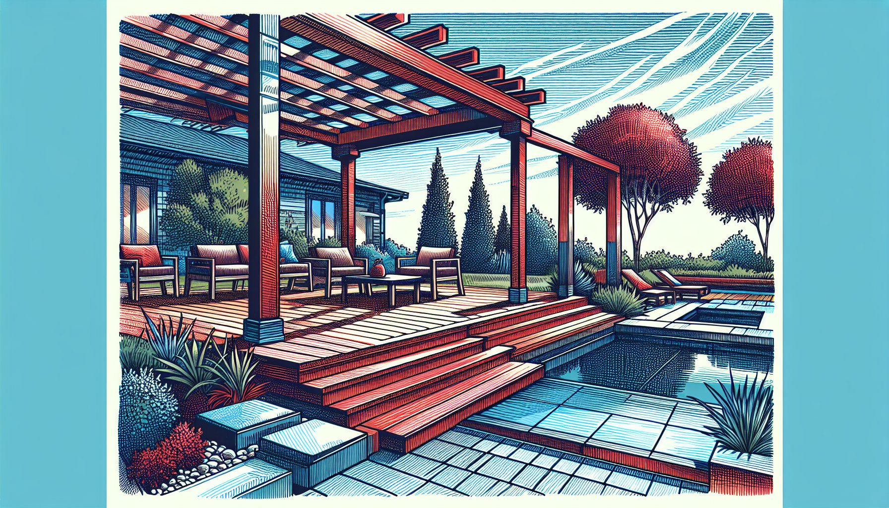 Guide to choosing sustainable deck materials for your outdoor sanctuary, featuring composite decking by Custom Decks LLC.