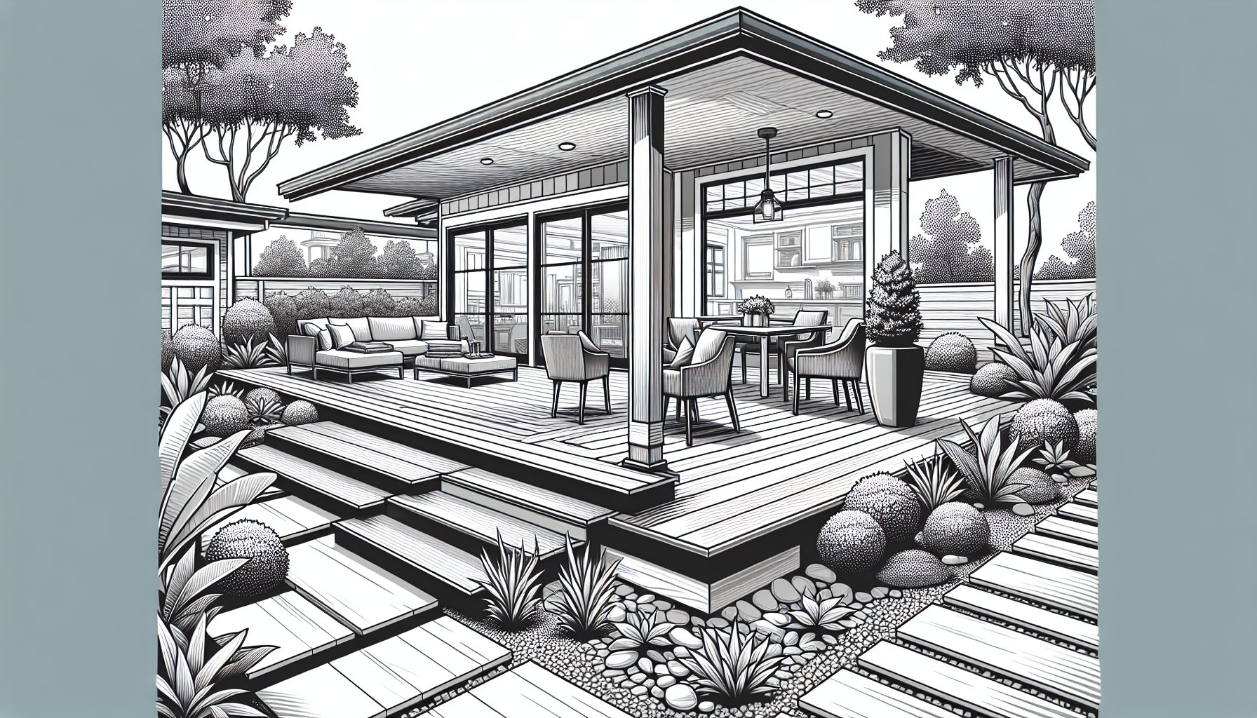 Standard deck installation by Custom Decks LLC enhances curb appeal and transforms outdoor living spaces.