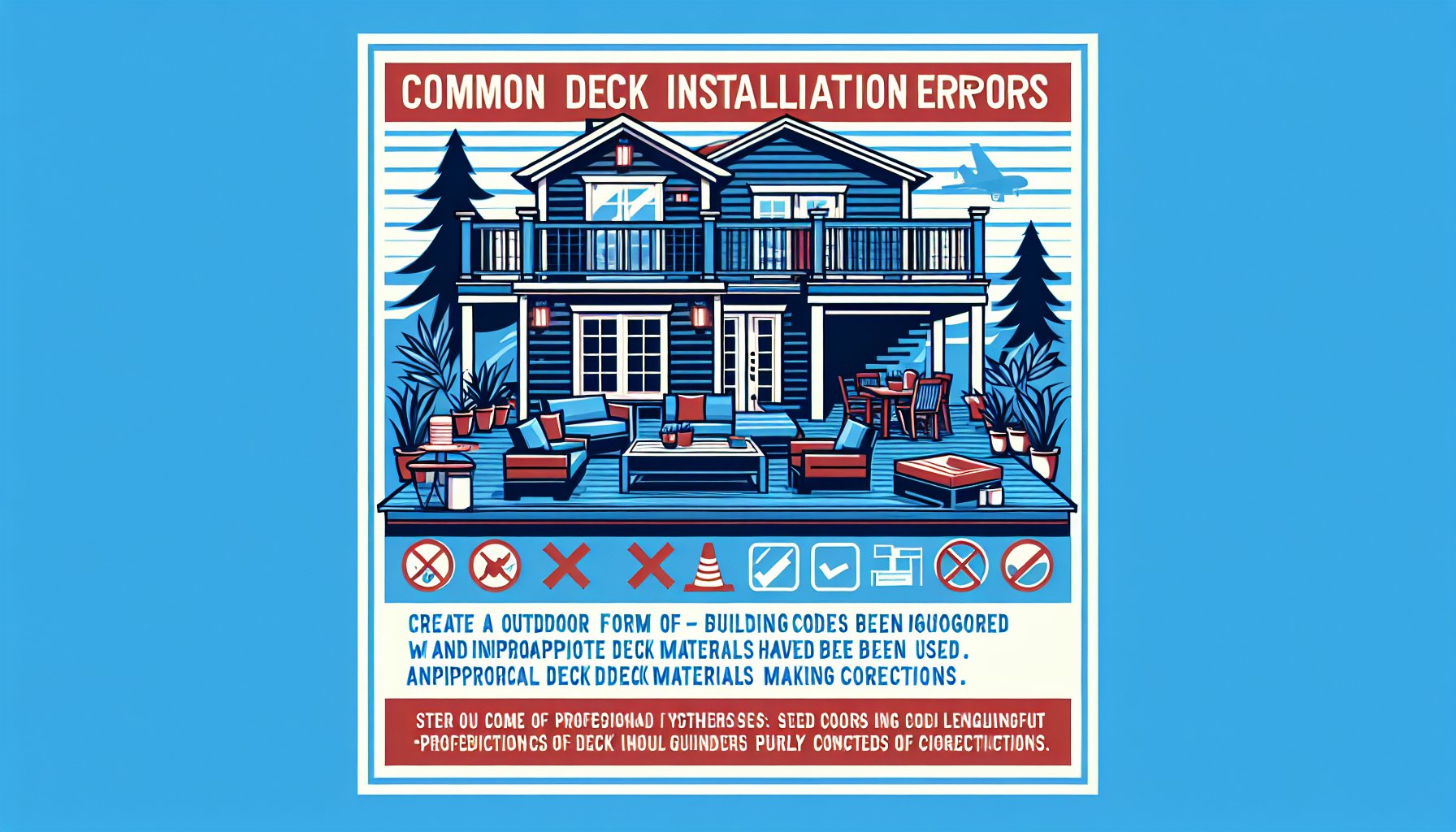 Top 5 deck installation mistakes to avoid for a safe, compliant outdoor living space with proper materials and professional guidance.