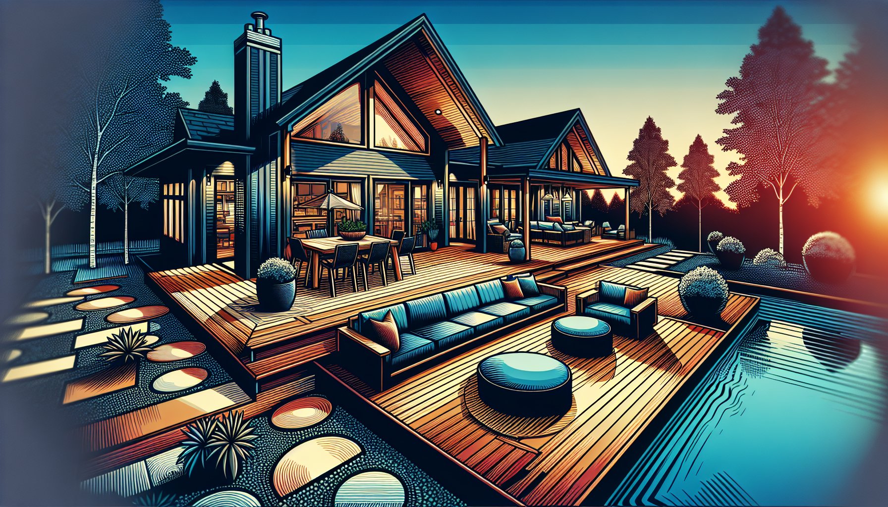 Luxury deck ideas featuring custom builds with sustainable materials for stunning outdoor living spaces and backyard transformation.