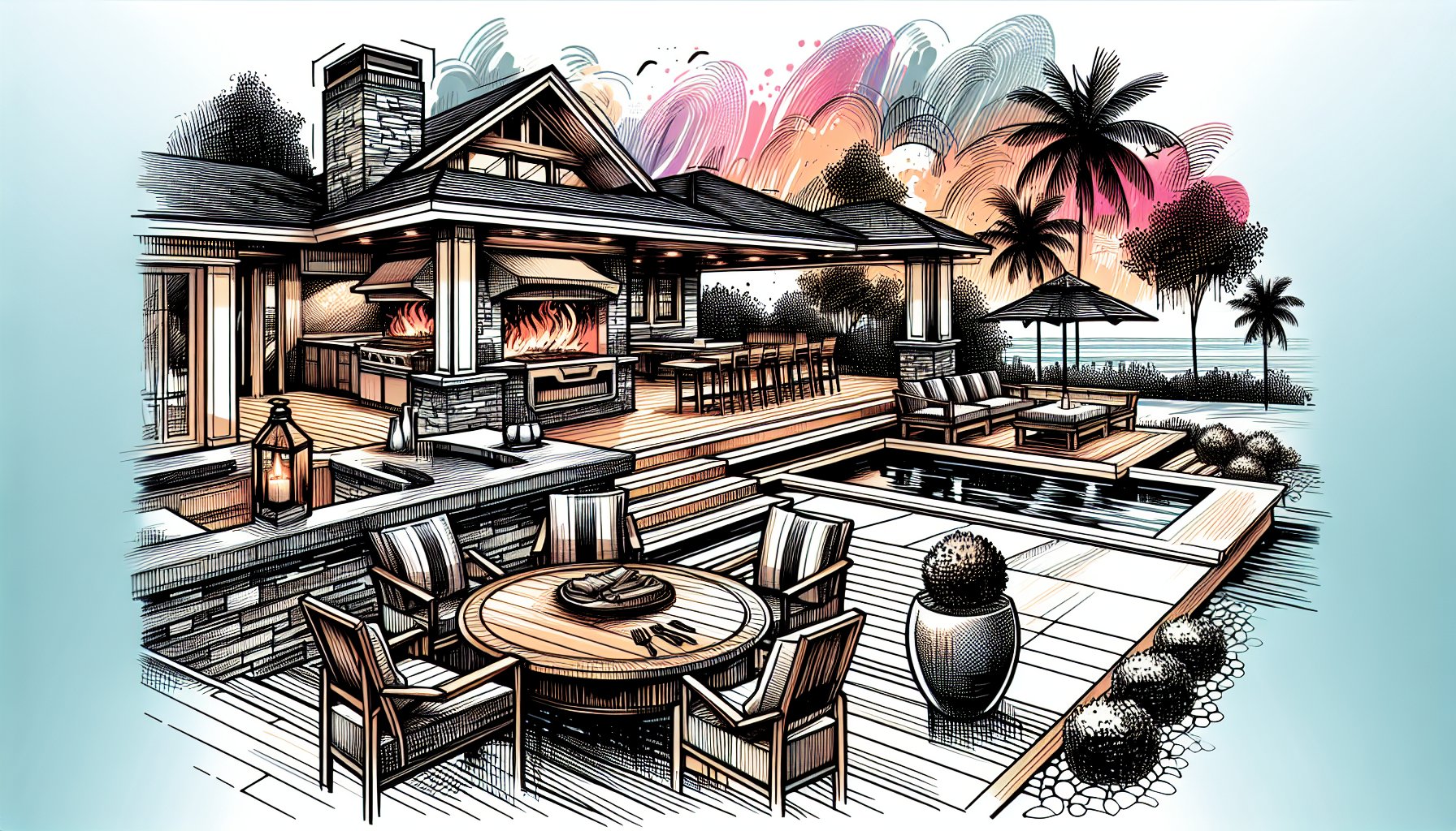 Top 10 luxury deck designs by Custom Decks LLC featuring outdoor kitchens and sustainable materials for a personalized space.