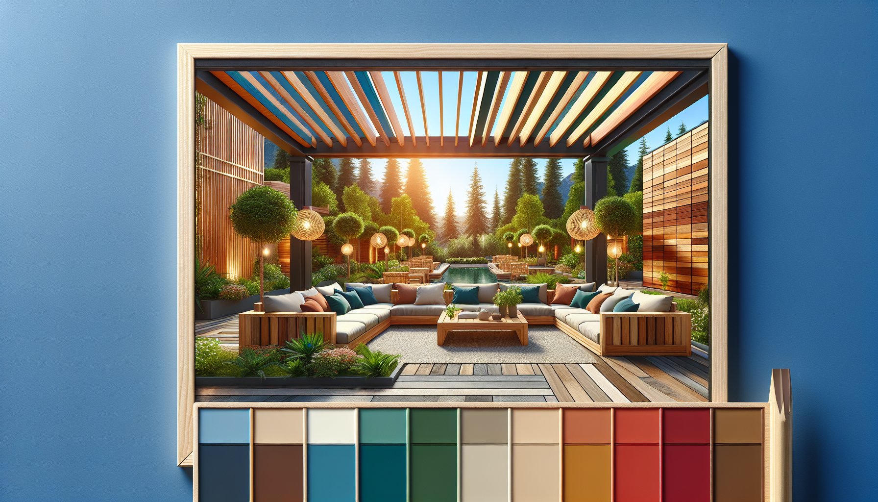 Guide to choosing wood for pergolas, featuring Western Red Cedar and Southern Yellow Pine for sustainable outdoor design.