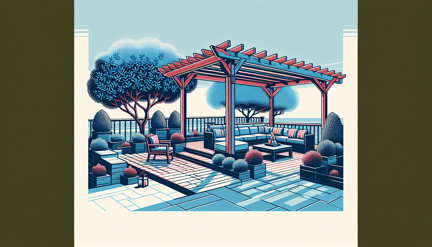 10 essential tips for durable pergola design using sustainable materials for your backyard oasis by Custom Decks LLC.