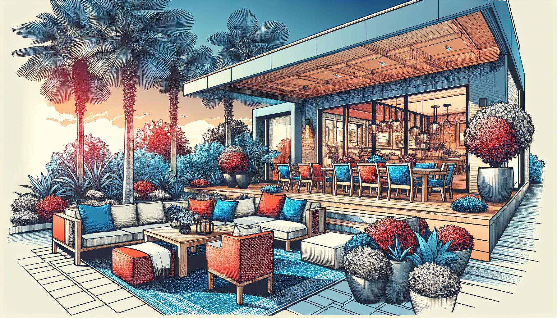 Luxury deck design showcasing custom features and high-quality materials for an impressive outdoor living space.