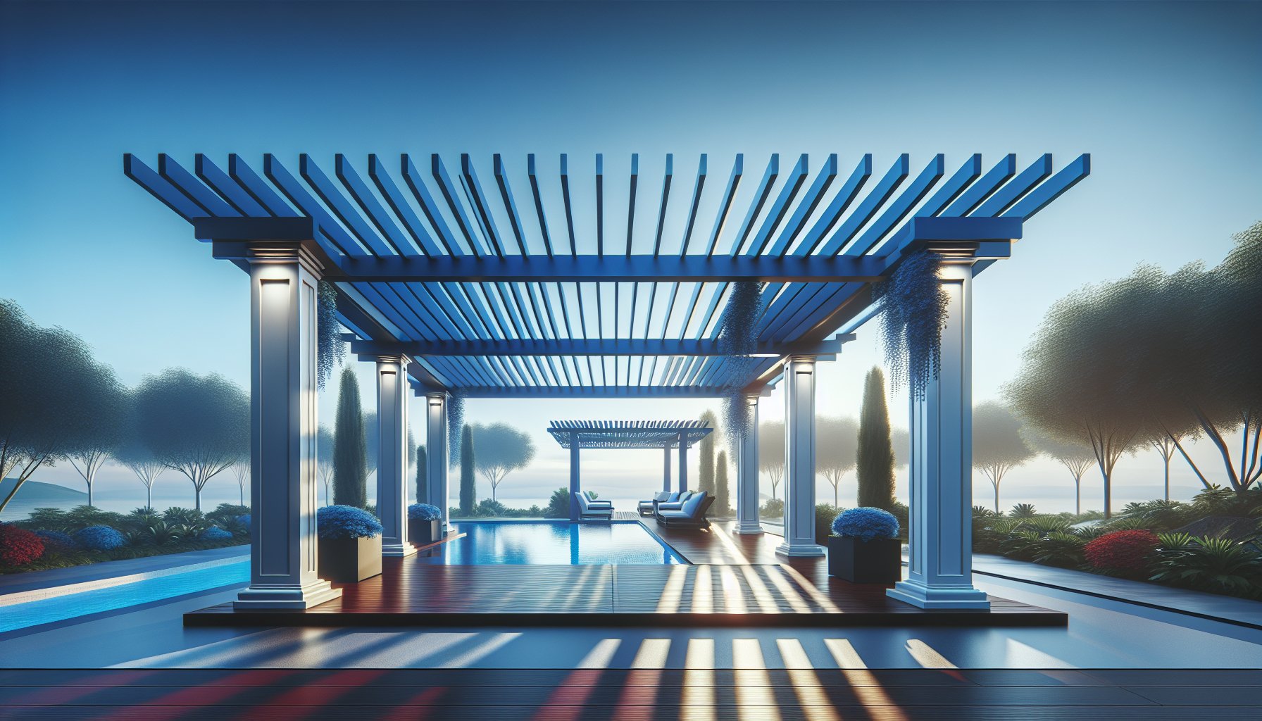 Modern pergola design tips for creating an outdoor sanctuary with Custom Decks LLC, including weather-proofing options.