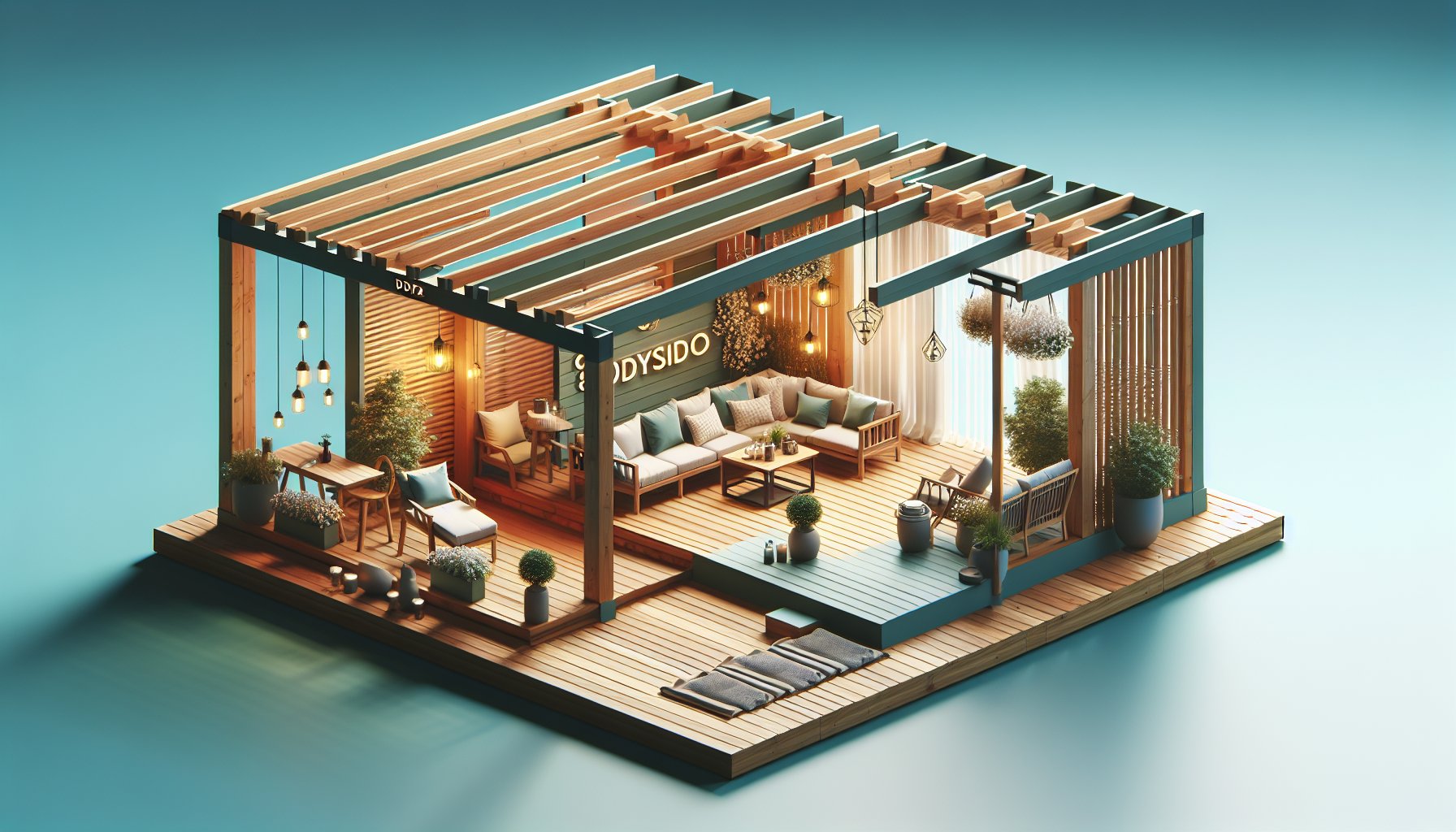 Modern pergola plans for DIY enthusiasts, featuring customizable designs for an inviting outdoor living space by Custom Decks LLC.