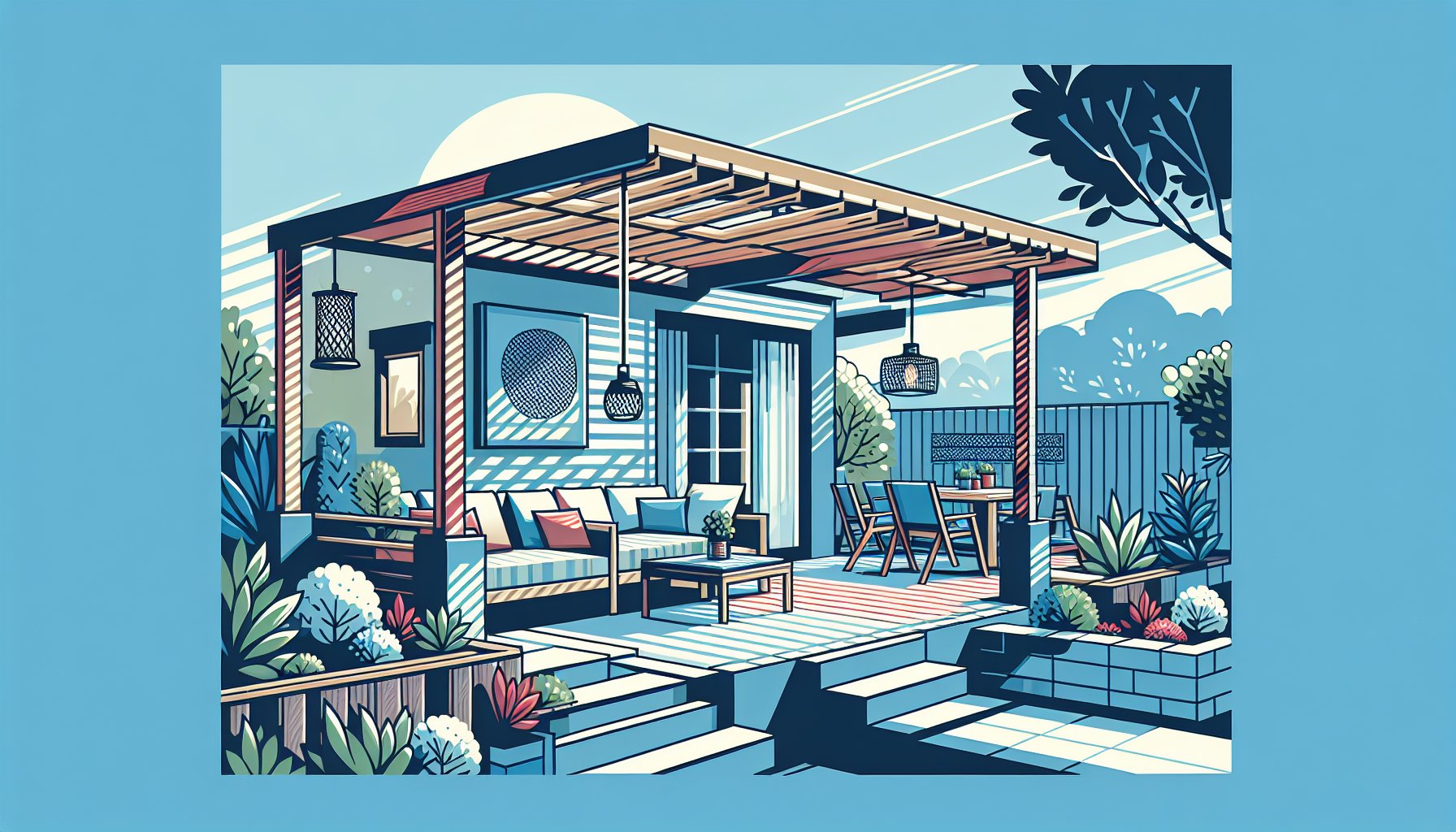 Modern pergola ideas for small backyards, showcasing sustainable materials and custom designs for enhanced outdoor living spaces.