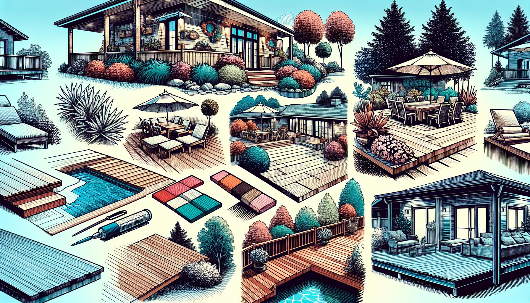 Budget-friendly decking solutions with pressure-treated wood and composite options for custom outdoor living spaces.