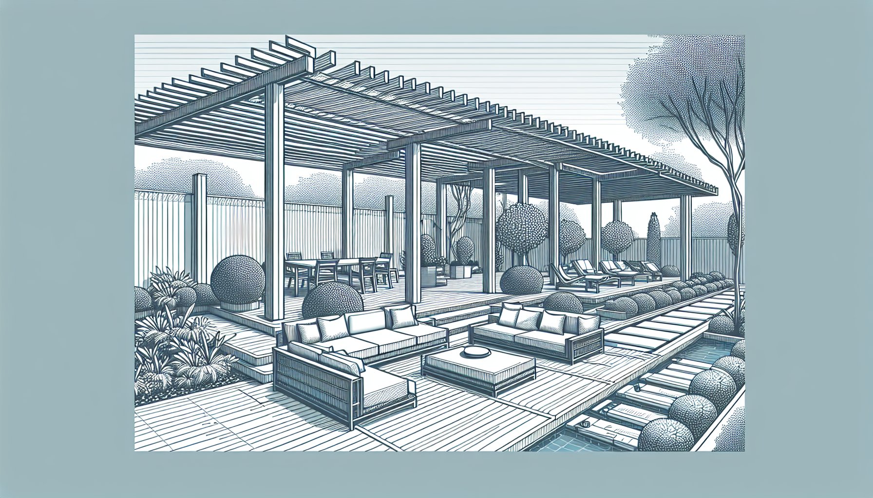 Stylish modern pergolas by Custom Decks LLC for transforming outdoor living spaces tailored to your lifestyle.