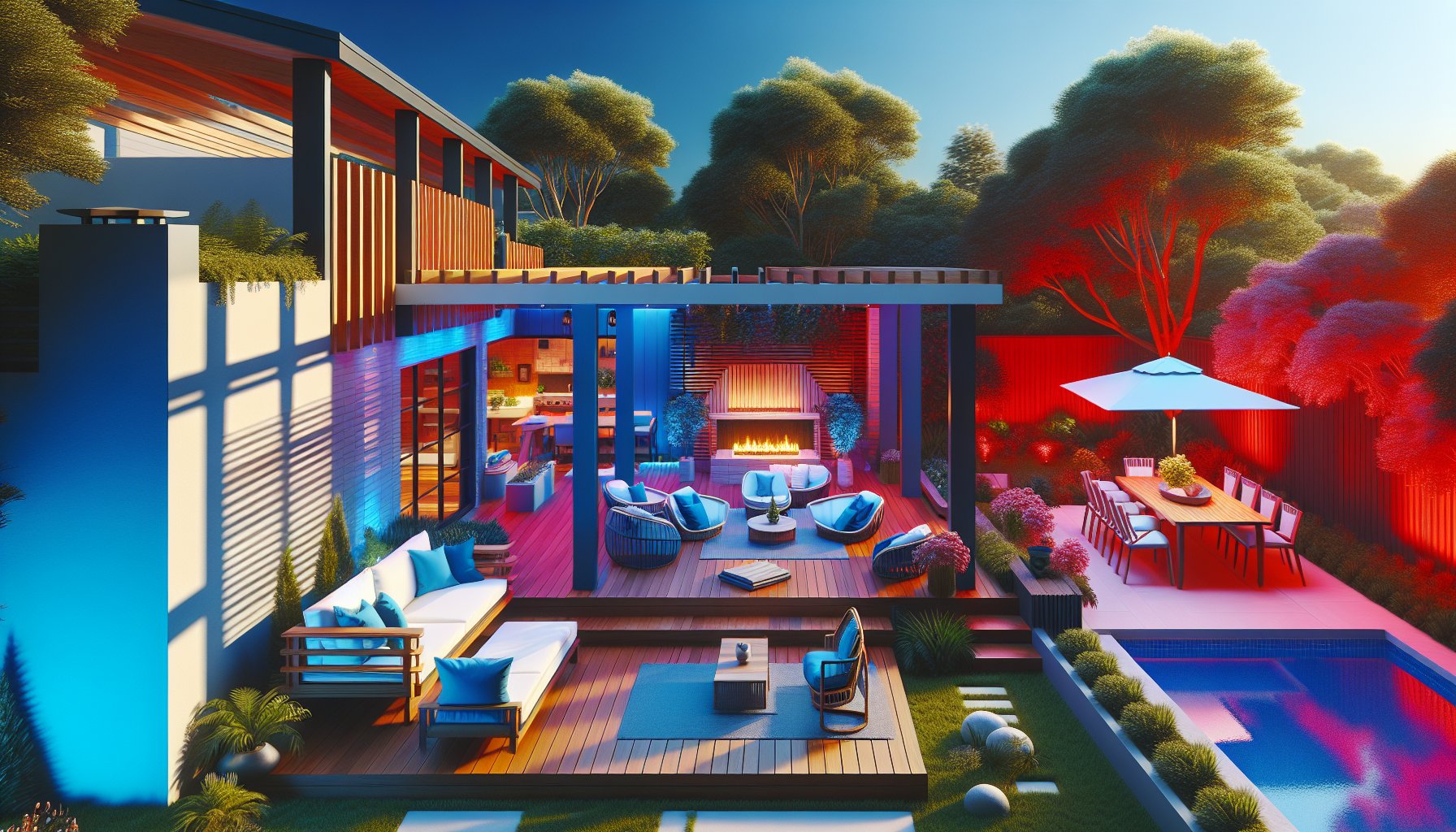 Luxury deck installation showcasing custom designs and sustainable materials for stunning backyard transformations and outdoor living spaces.