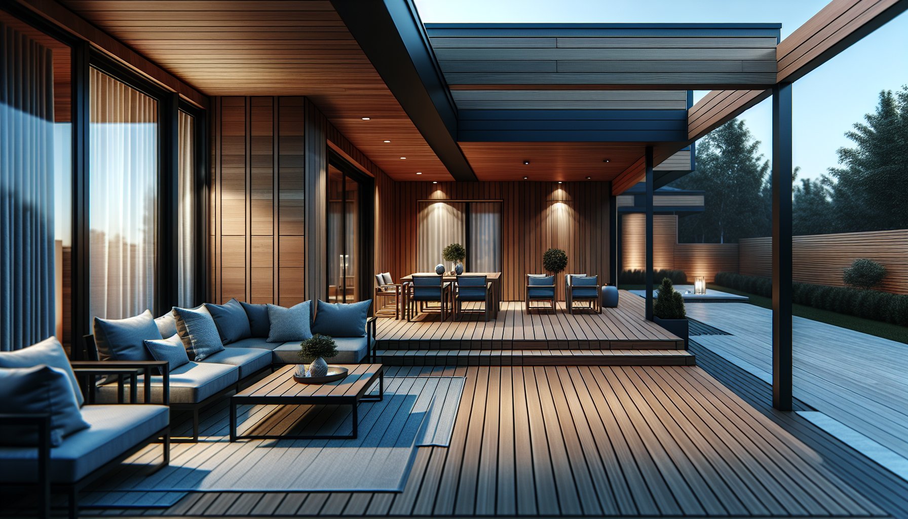 Luxury deck design guide featuring composite and sustainable decking options for custom outdoor living spaces.