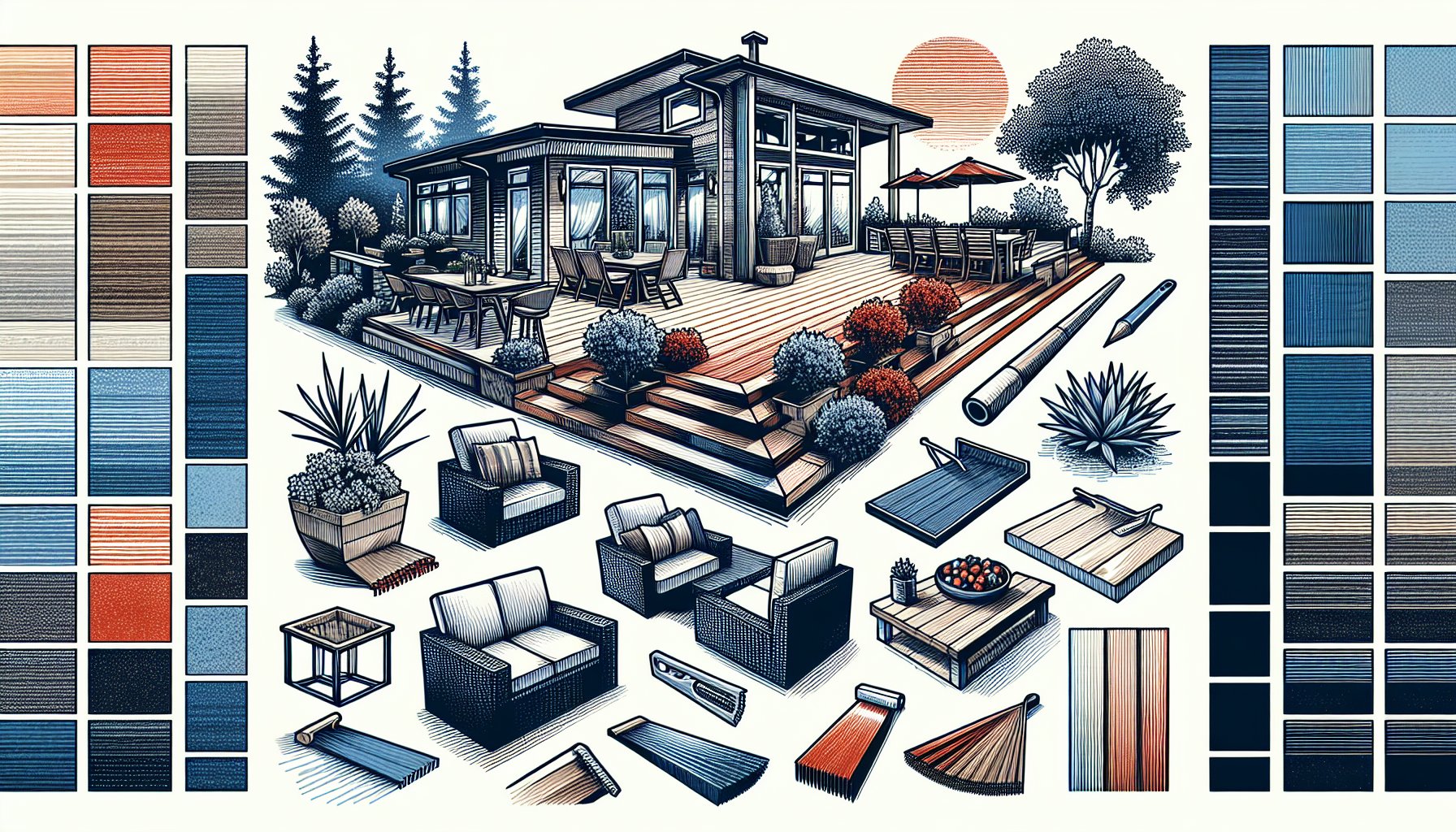 Luxury deck styles and installation tips featuring sustainable materials for outdoor living by Custom Decks LLC.