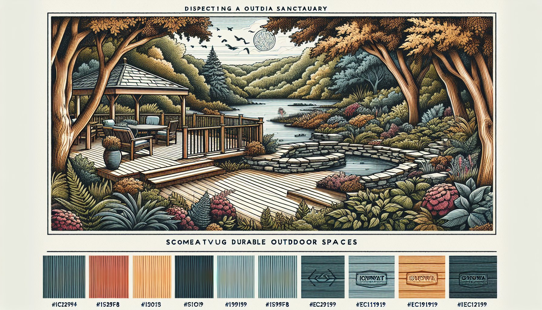 Vibrant composite decking options by Custom Decks LLC enhance Iowa landscapes, creating durable outdoor sanctuaries.