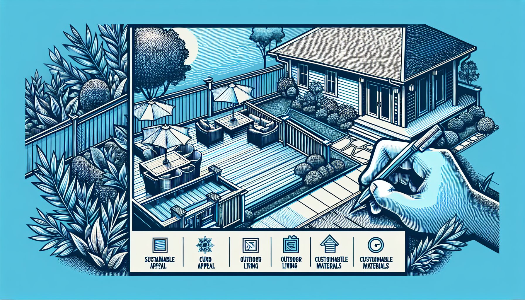 Stylish deck designs enhance curb appeal with sustainable materials and customizable features for outdoor living in 2025.