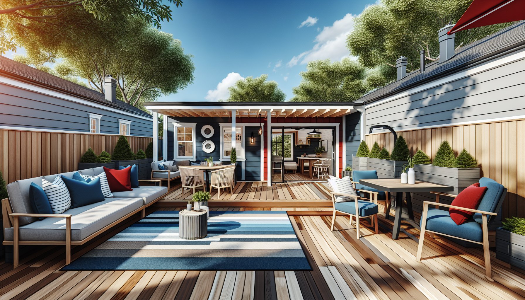 Custom luxury deck installation transforming small backyards into multifunctional outdoor living spaces with creative design solutions.