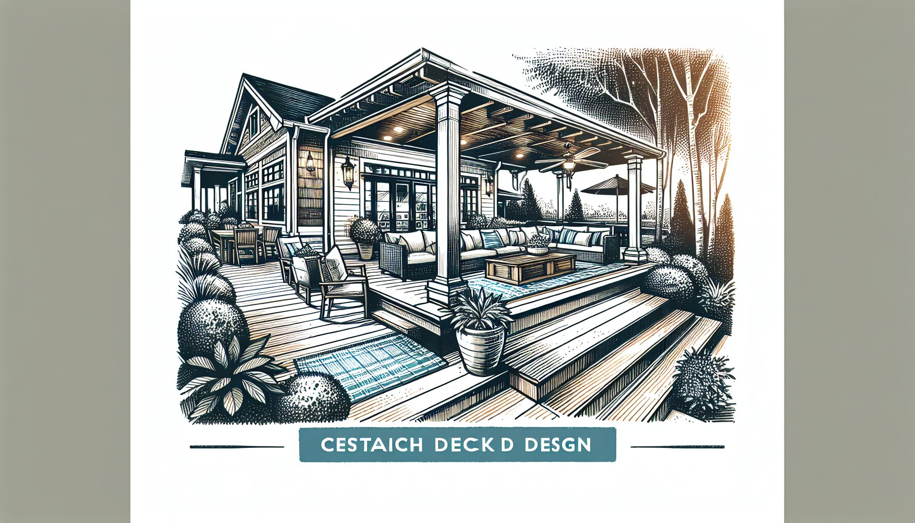 Custom deck designs enhancing curb appeal with quality craftsmanship for stylish outdoor living spaces in 2025.