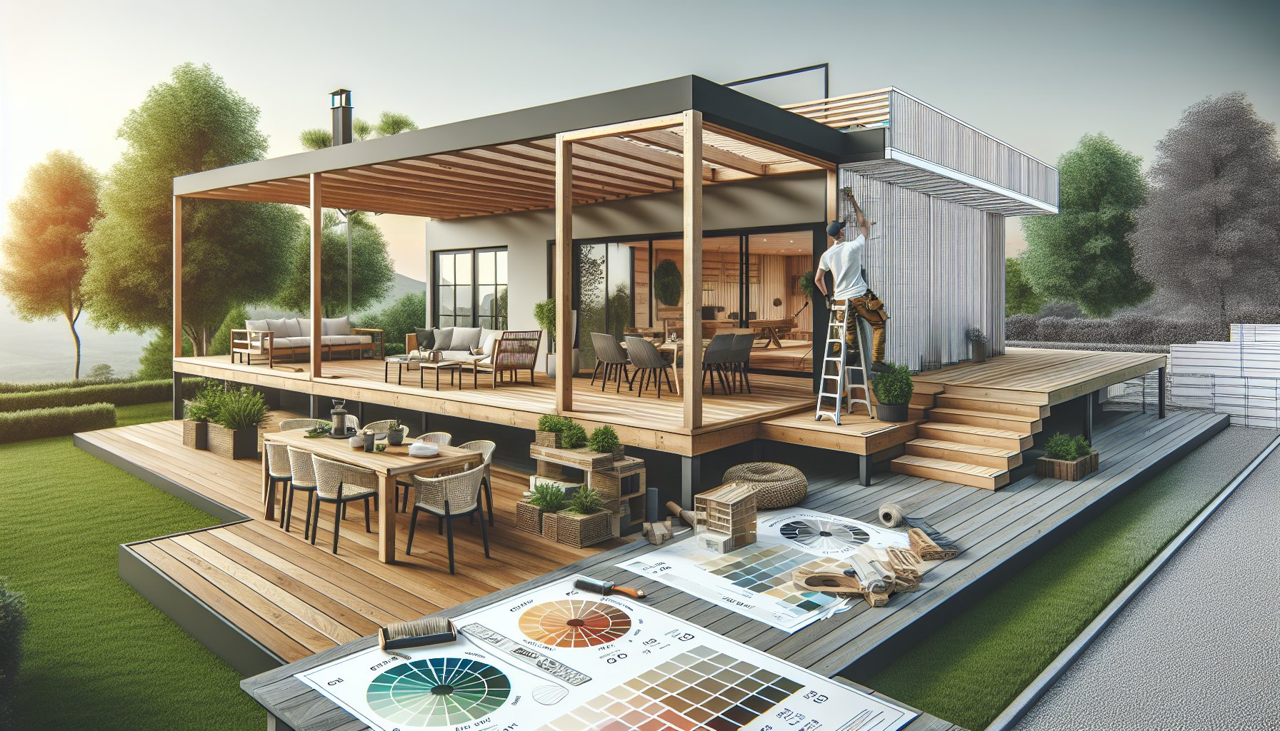 Custom deck installation enhances outdoor living spaces with quality craftsmanship, boosting property value and using eco-friendly materials.