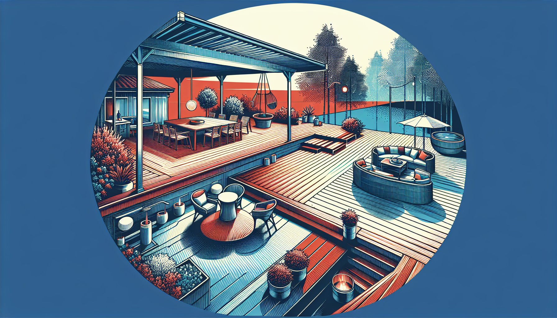 Commercial deck design trends for 2025: multifunctional spaces, sustainable materials, and smart technology by Custom Decks LLC.