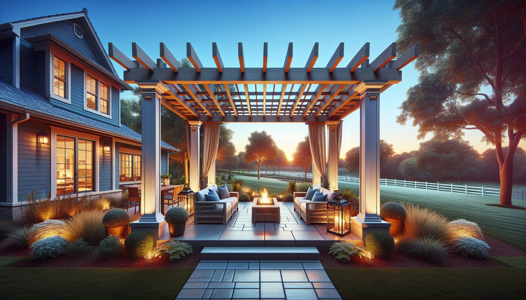 Pergola construction by Custom Decks LLC enhances outdoor living spaces and increases property value with Iowa heritage design.