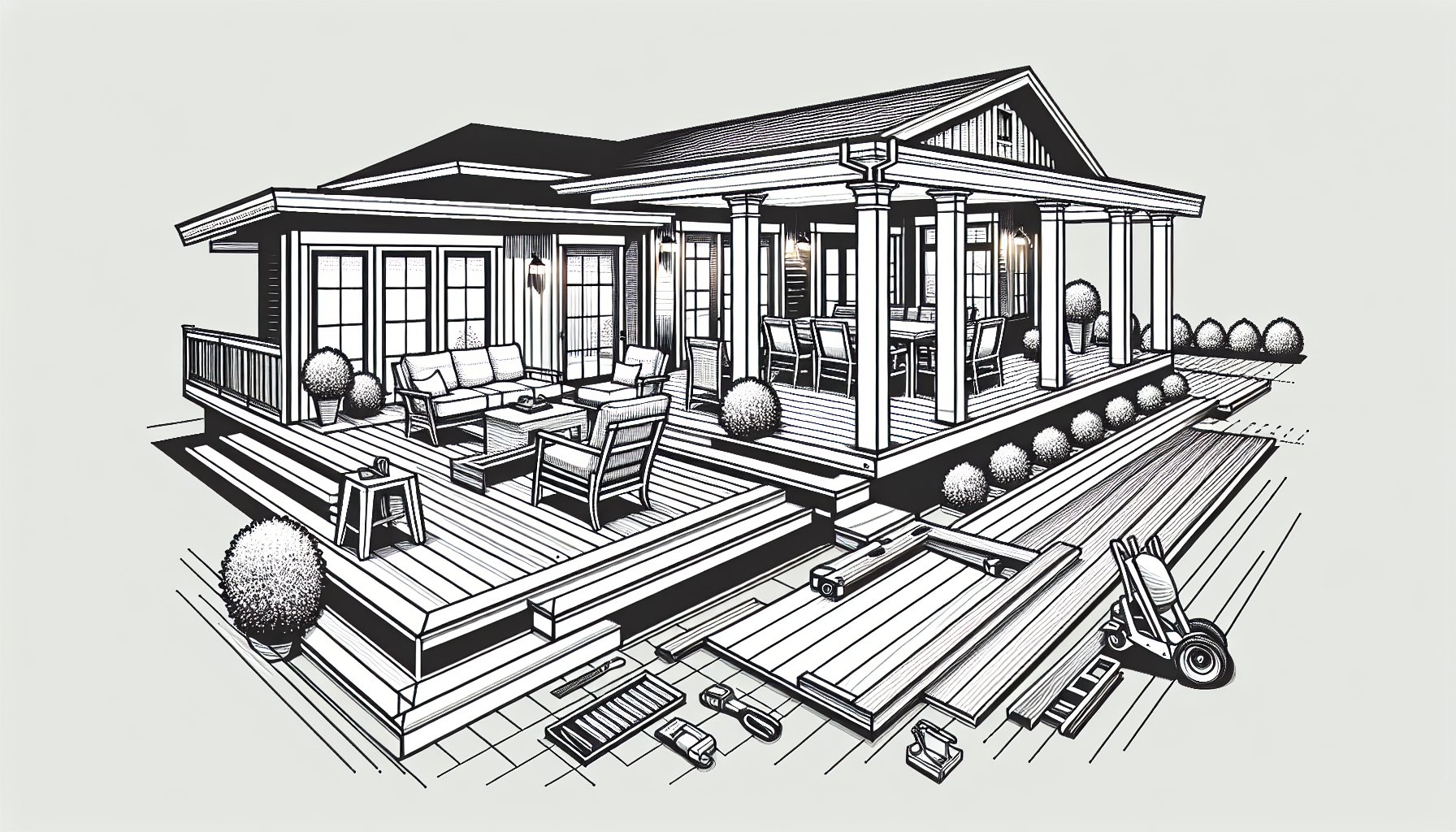 Custom deck installation by Custom Decks LLC enhances outdoor living spaces with quality materials and innovative deck design.