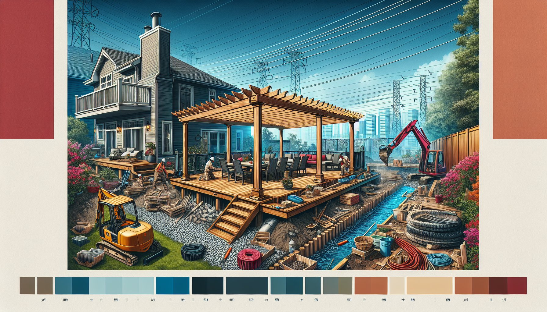 Pergola construction costs overview for creating an outdoor sanctuary with Custom Decks LLC using durable materials for backyard transformation.