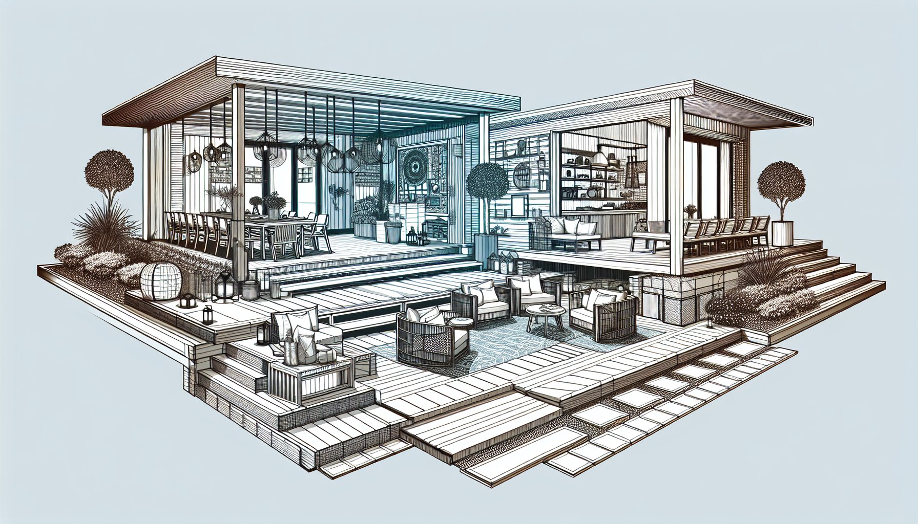 Luxury deck designs for 2025 featuring sustainable materials, outdoor living accessories, and seamless indoor-outdoor integration.