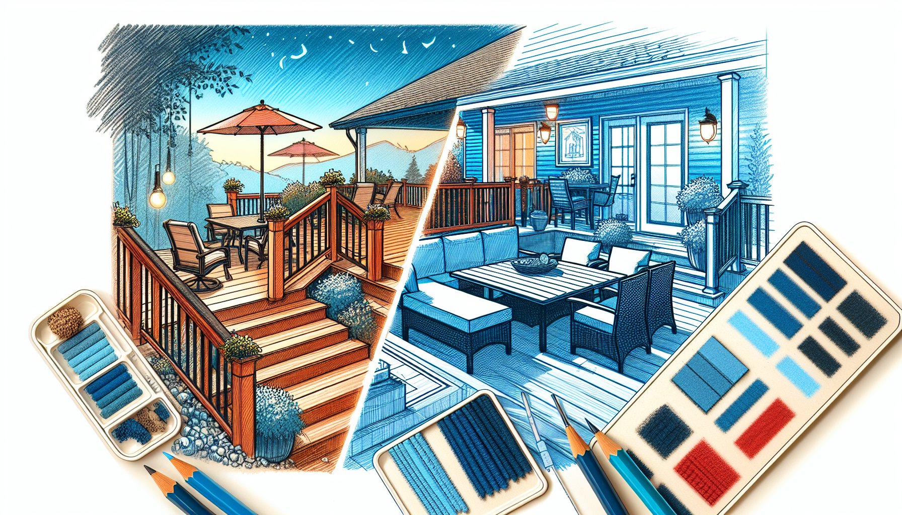 Railing systems for outdoor living spaces ensuring deck safety and compliance with building codes by Custom Decks LLC.