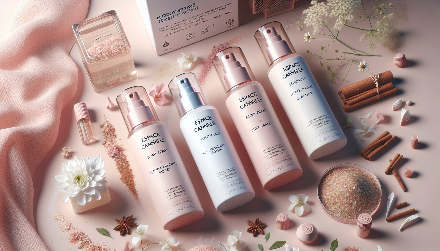 Best body sprays for sensitive skin featuring hypoallergenic fragrances and eco-friendly, natural ingredients from Espace Cannelle.