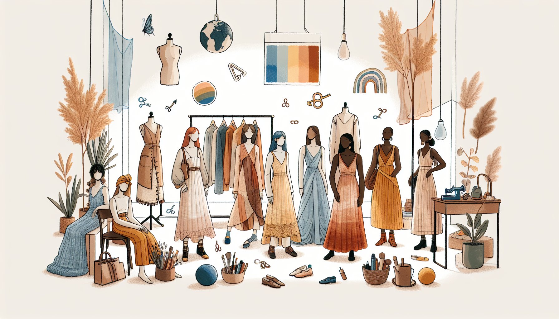 Gender-neutral dresses showcased at Espace Cannelle highlight inclusivity and sustainable fashion in 2025's gender-fluid designs.