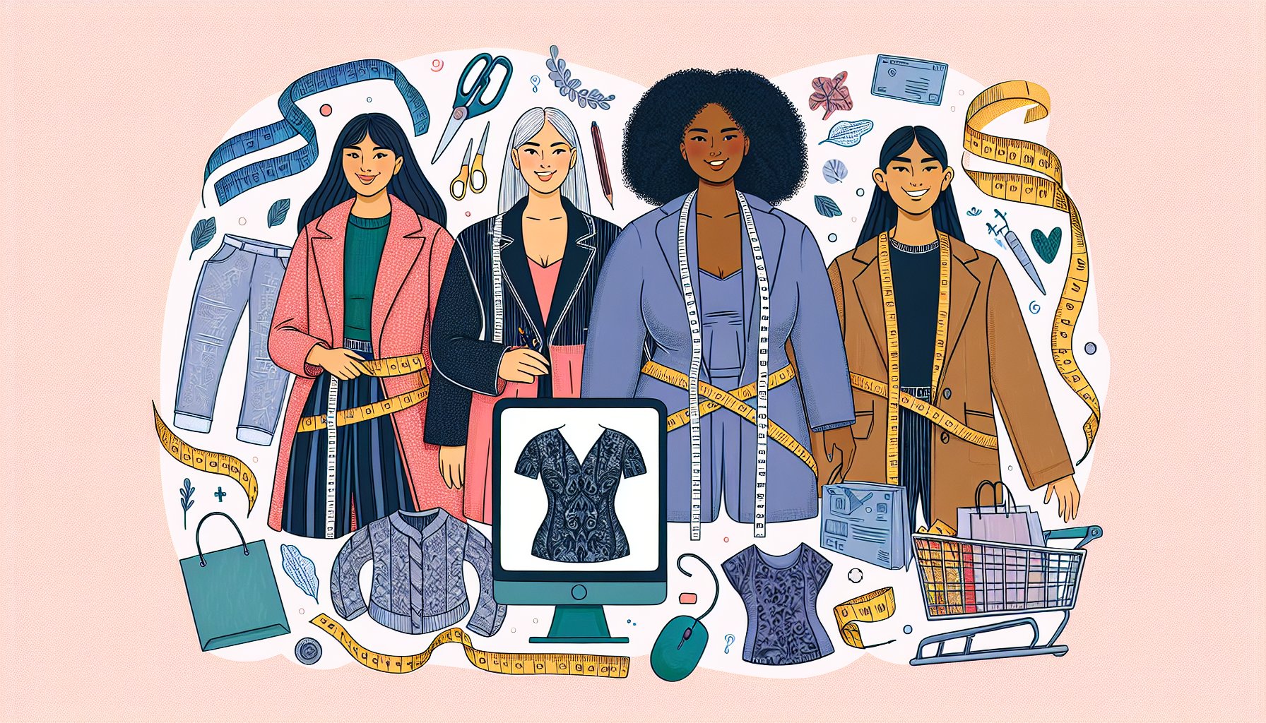 Guide to women's outerwear sizing with size charts, tailored tips, and body positivity for online shopping success.