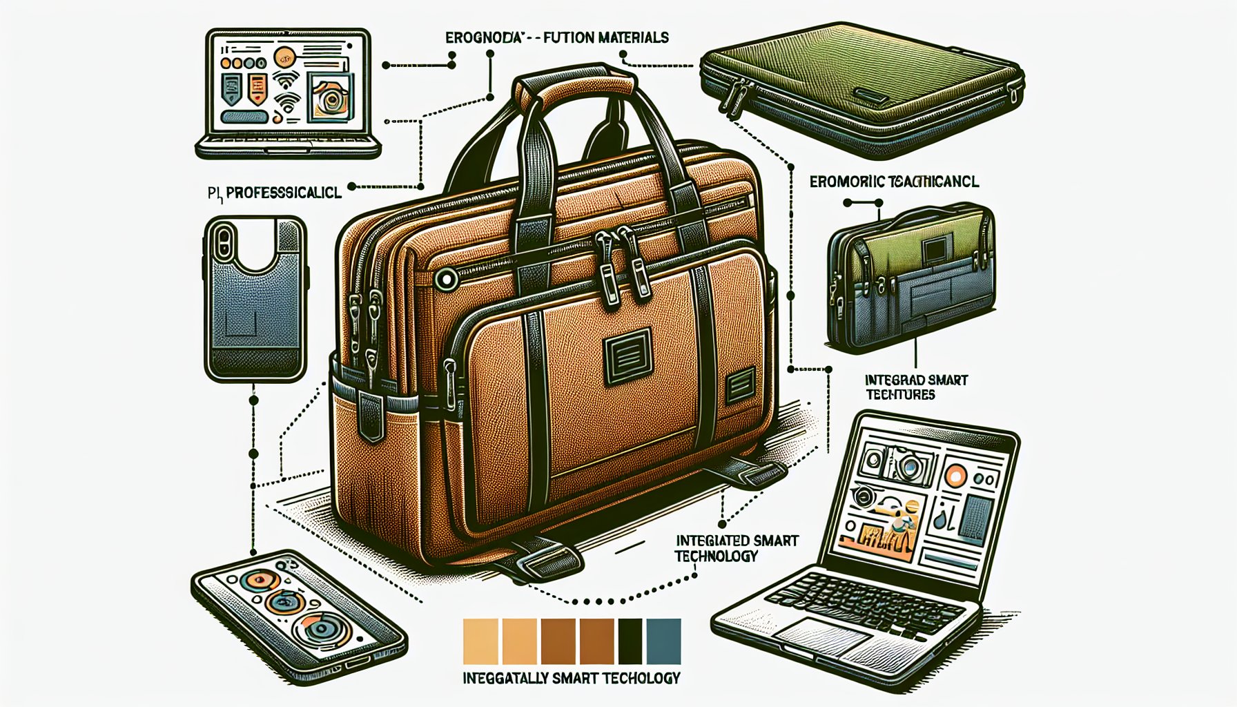 Stylish laptop bags for professionals featuring eco-friendly materials, ergonomic designs, and smart technology integration.