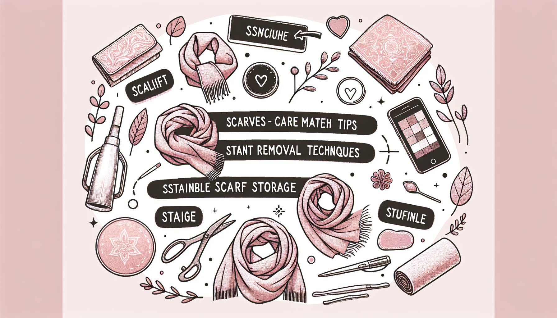 Tips for caring for scarves, including materials, stain removal, storage, and sustainable fashion practices for longevity and style.