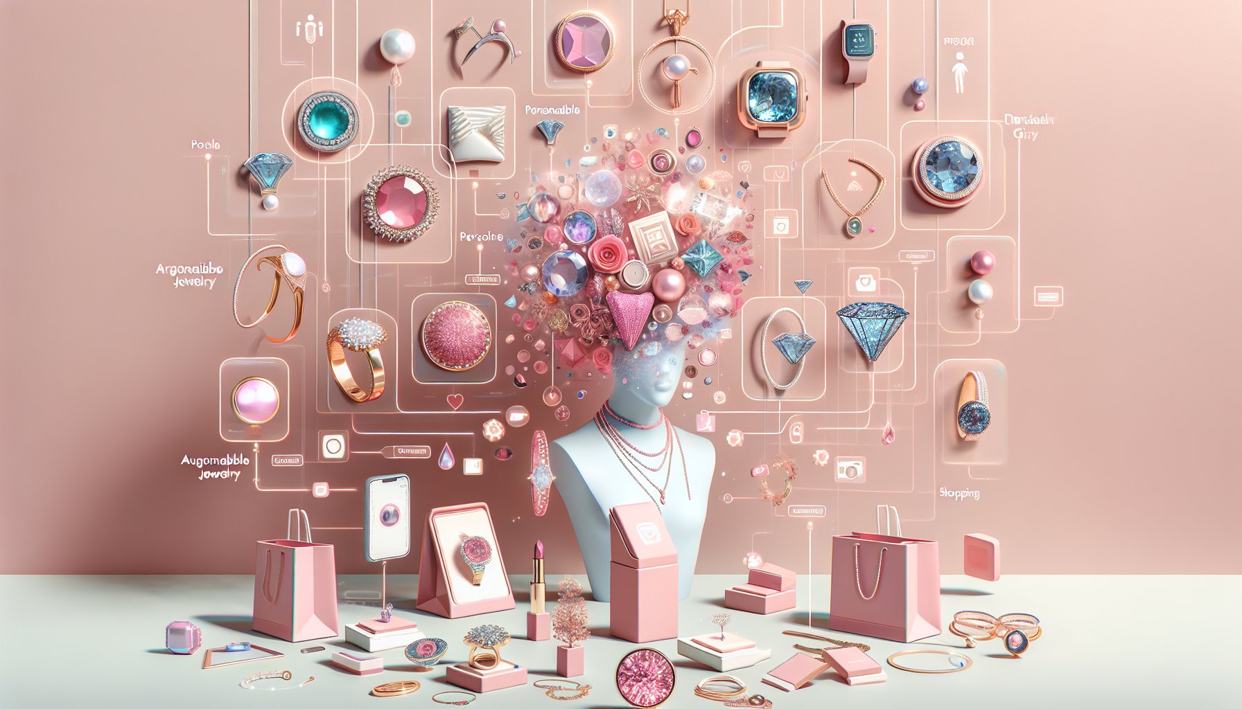 Jewelry design trends 2025 showcase personalized, sustainable solutions, augmented reality shopping, and wearable technology innovations.