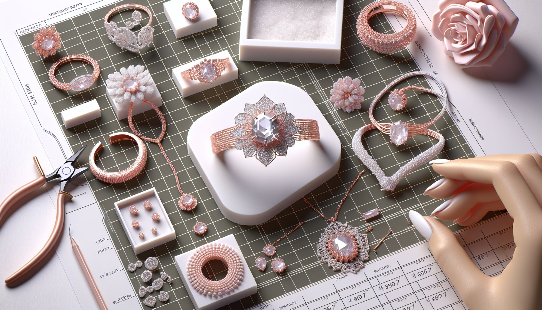 Sustainable jewelry innovations for 2025 featuring eco-friendly materials, 3D printing, and ethical sourcing at Espace Cannelle.