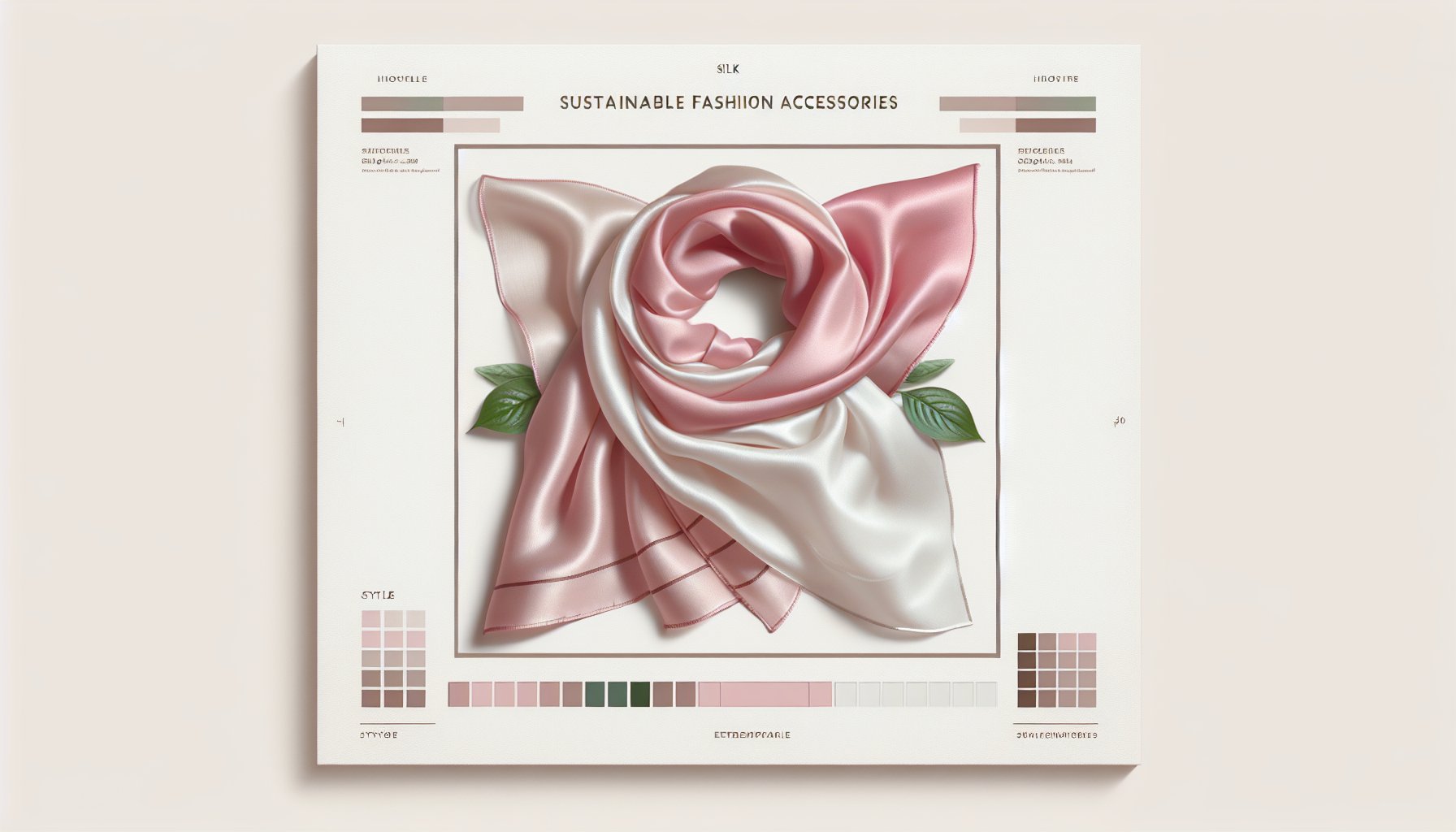 Silk square scarf styling techniques for chic looks, promoting sustainable fashion accessories and personal style expression.