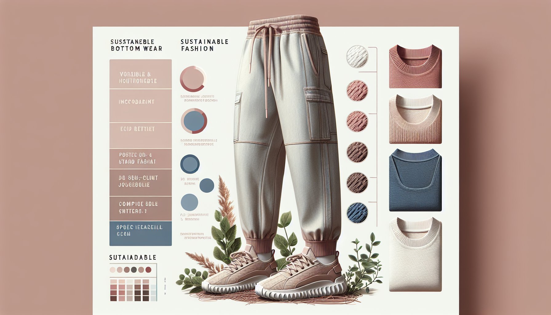 Denim joggers showcase versatile bottoms for sustainable fashion, blending comfort and style at Espace Cannelle.
