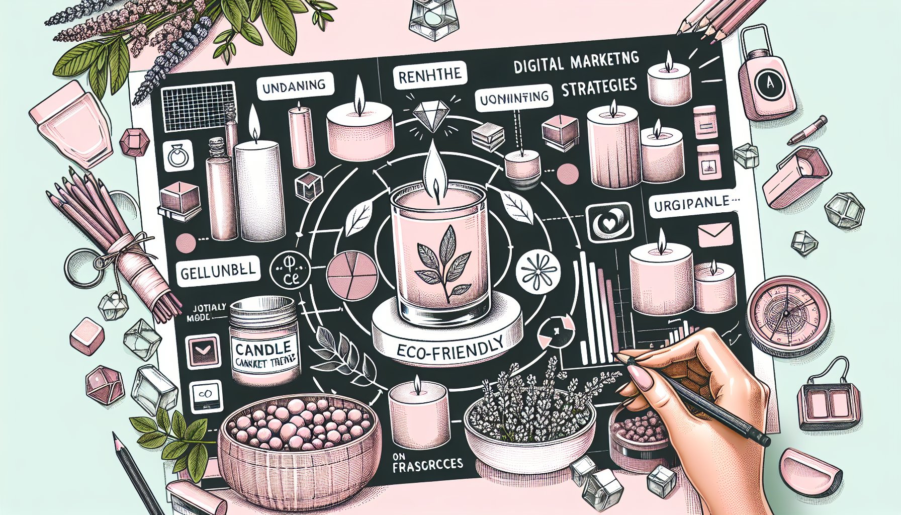 2025 candle market trends highlighting eco-friendly practices, digital marketing, and wellness-oriented fragrances for success.