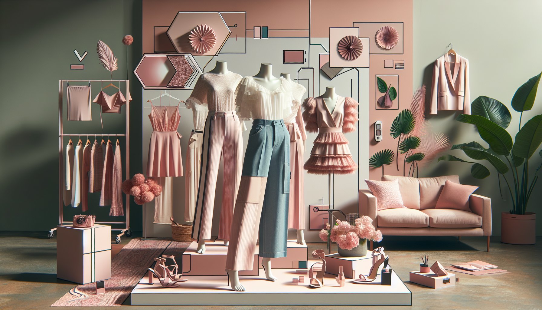 Chic summer wardrobe 2025: sustainable tailored trousers and statement skirts for eco-friendly fashion.