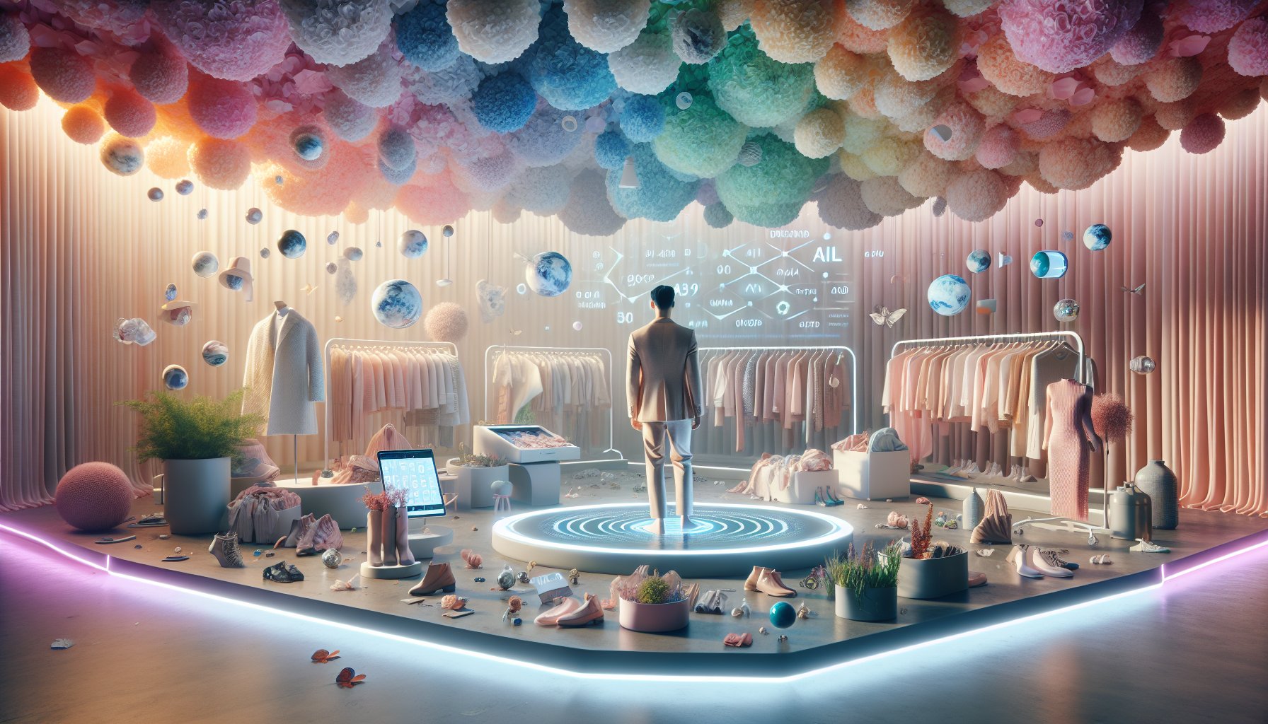 AI-driven fashion meets sustainable innovation, featuring wearable tech and digital dressing rooms for inclusive styles in 2025.