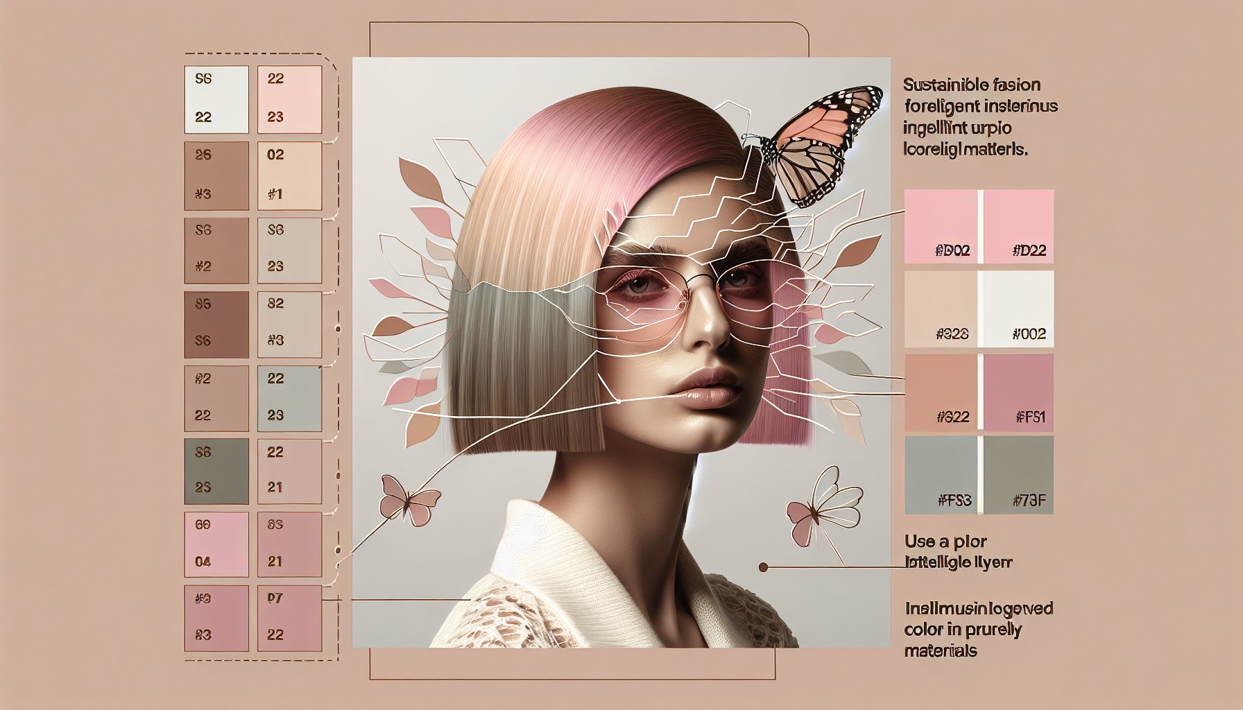 Layering techniques for women in 2025 featuring sustainable fashion, butterfly haircut, and eco-friendly materials.