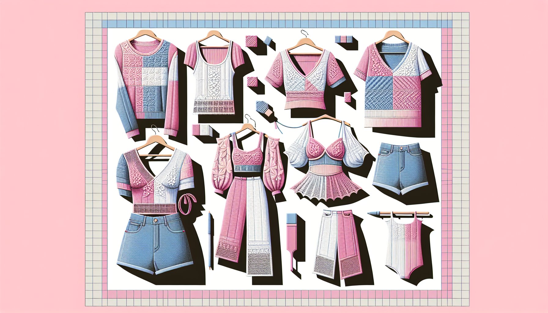 Trendy tops for 2025 featuring bold patterns, sustainable fashion, and Gen Z style, celebrating individuality in fashion.